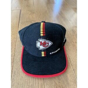 Vtg Kansas City Chiefs Wool Cap Strapback Pro Line NFL KC Logo Athletic 90s EUC